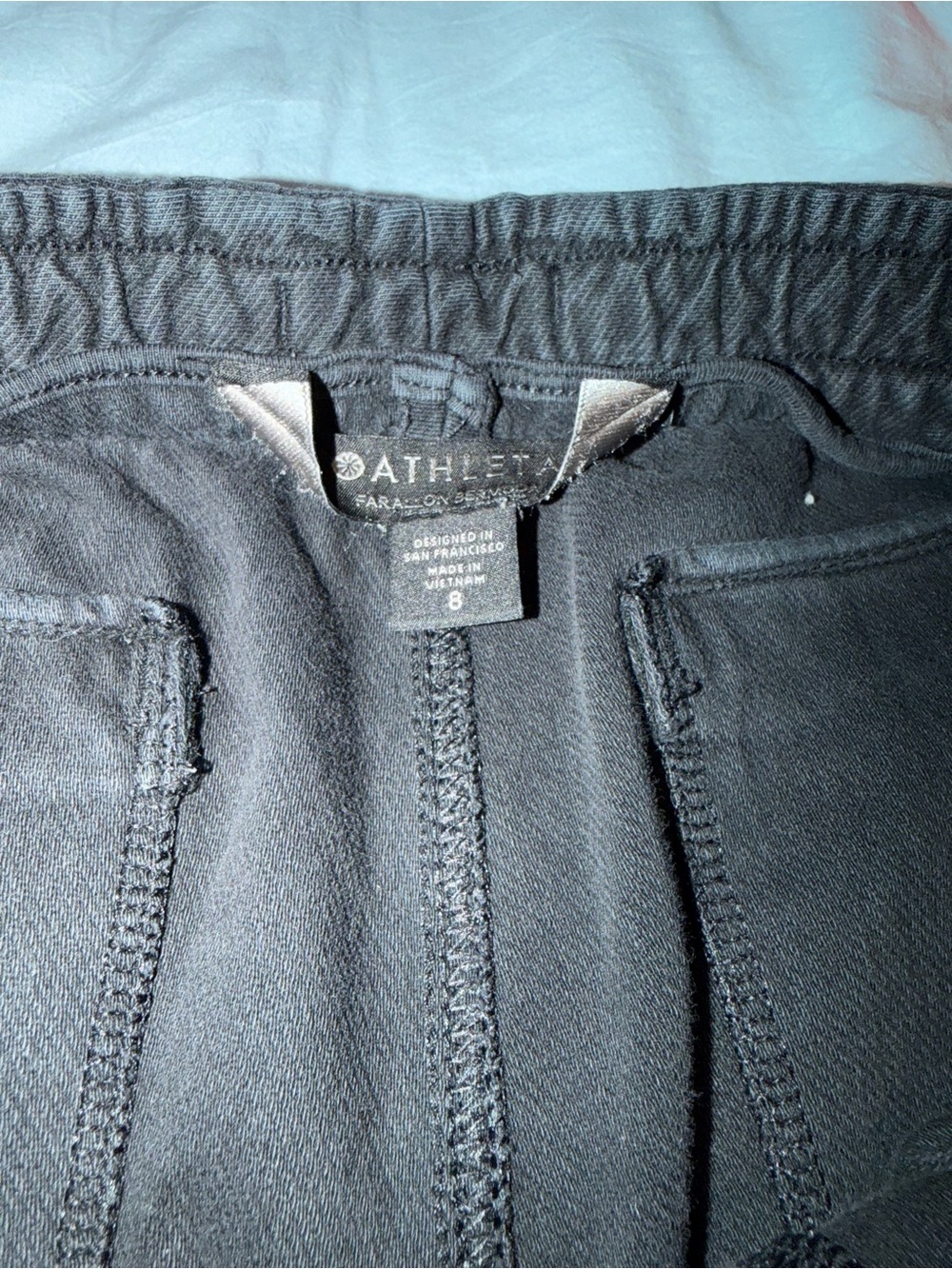 Athleta Women's Black Drawstring Athletic Shorts - Picture 3 of 4